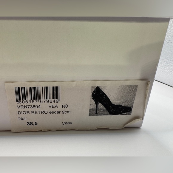 Dior Women’s Retro Escar 9cm Patent Leather Pumps, Black, SIZE: 38.5 - Picture 2 of 16